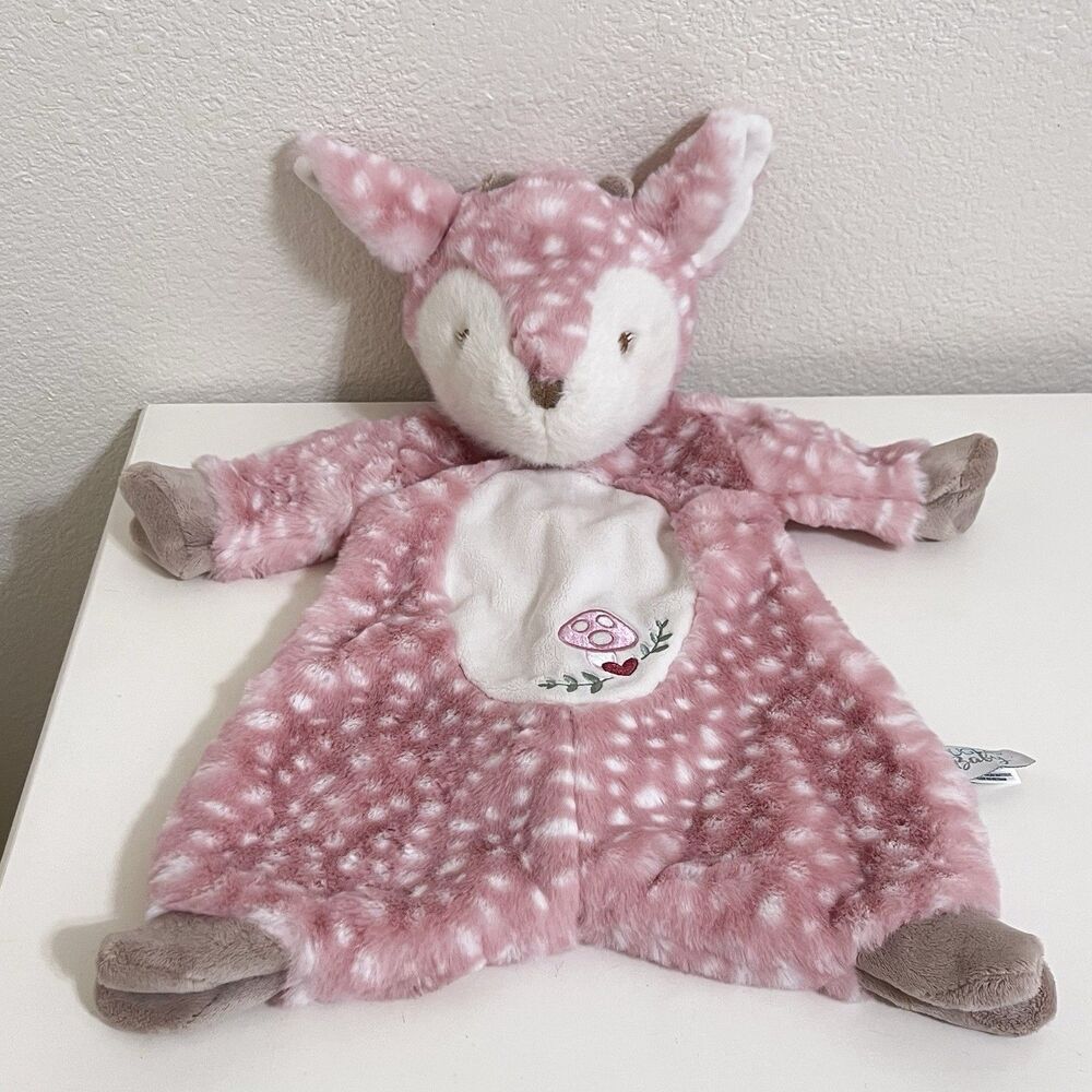 Douglas Baby Cuddle Toys Farrah Pink Fawn Sshlumpie Security Blanket Lovey 17"